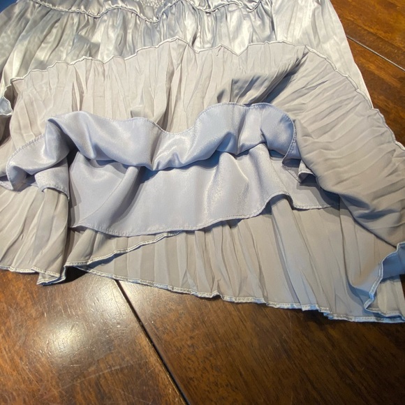 Vintage Sundance Dove Gray Silky A-line Skirt Size 14 - Picture 6 of 12
